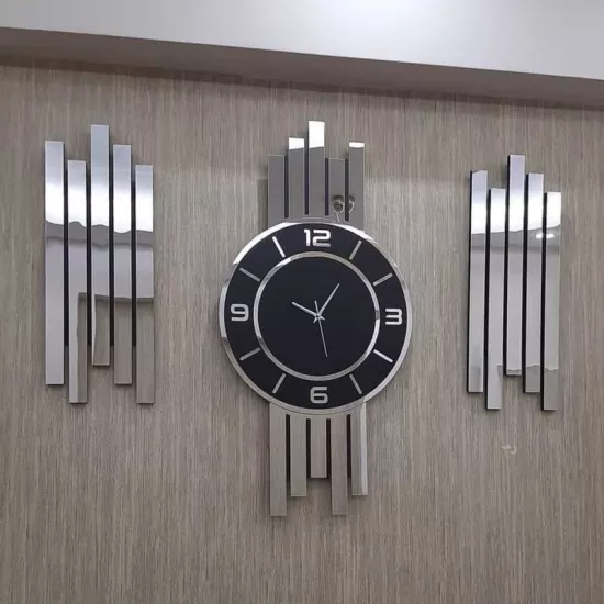 Dekorlu Aynalı Pleksi Saat